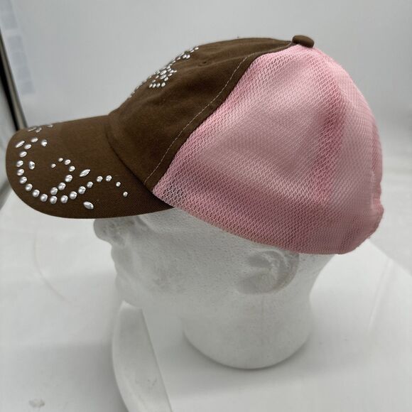 Womens Cowgirl Cap Cadet Rhinestone Cross Wings Pink Cowgirl Hardware Christian - Picture 4 of 9